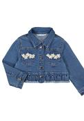 Mayoral Baby Girl Long Sleeve Denim Jacket, Blue image