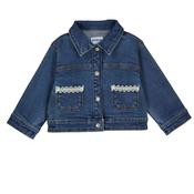 Mayoral Baby Girl Lace Pocket Denim Jacket, Blue image