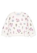 Mayoral Baby Girl Long Sleeve Floral Sweater, Off White image