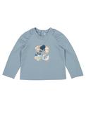 Mayoral Baby Girl Floral Long Sleeve Top, Blue image