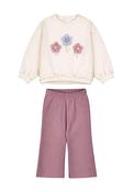 Mayoral Baby Girl Floral Sweater and Jogger Set, Beige Multi image