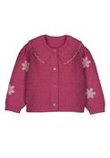 Mayoral Baby Girl Long Sleeve Floral Knit Cardigan, Pink image