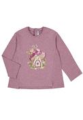 Mayoral Baby Girl Long Sleeve Mushroom Top, Purple image