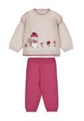 Mayoral Baby Girl Squirrel Knit Sweater and Jogger Set, Beige image