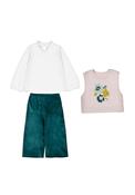 Mayoral Baby Girl Top Vest and Trouser Set, Green Multi image