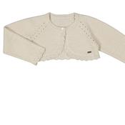 Mayoral Baby Girl Long Sleeve Knit Cardigan, Gold
