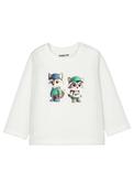 Mayoral Baby Boy Racoon Print Long Sleeve Top, Cream image