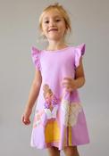 Mayoral Mini Girl Frill Sleeve Print Dress, Purple image