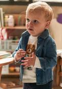 Mayoral Baby Boy Long Sleeve Denim Shirt, Blue