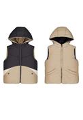 Mayoral Mini Boy Reversible Hooded Gilet, Beige image