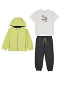 Mayoral Mini Boy Hooded 3 Piece Tracksuit, Green image