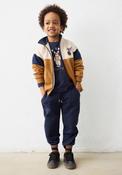 Mayoral Mini Boy Block Print Tracksuit Set, Tan image