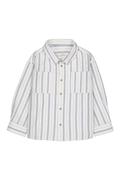 Mayoral Mini Boy Long Sleeve Stripe Shirt, White Multi image