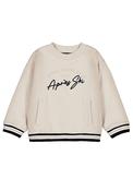 Mayoral Mini Boy Embroidered Long Sleeve Sweater, Beige image