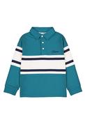 Mayoral Mini Boy Team Long Sleeve Polo, Green image