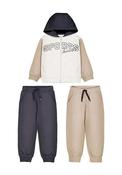 Mayoral Mini Boy 3 Piece Tracksuit Set, Beige image