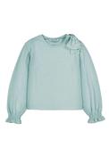 Mayoral Mini Girl Bow Long Sleeve Top, Green image