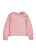 Mayoral Mini Girl Bow Long Sleeve Top, Pink image