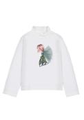Mayoral Mini Girl Chic High Neck Long Sleeve Top, Off White image