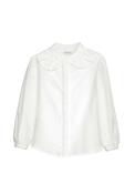 Mayoral Mini Girl Collar Long Sleeve Blouse, Off White image