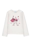Mayoral Mini Girl Fashion Print Long Sleeve Top, Cream image