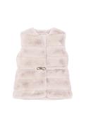 Mayoral Mini Girl Faux Fur Gilet, Beige image