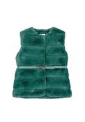 Mayoral Mini Girl Faux Fur Gilet, Green image