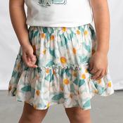 Mayoral Mini Girl Floral Skirt, Blue image