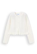 Mayoral Mini Girl Knit Long Sleeve Cardigan, Cream image