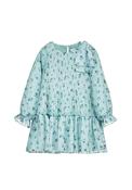 Mayoral Mini Girl Floral Long Sleeve Pleated Dress, Blue image