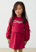 Mayoral Mini Girl Sequin Long Sleeve Sweater Dress, Red image