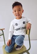 Mayoral Mini Boy Team Leader Long Sleeve Top, Cream image