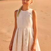 Mayoral Older Girl Sleeveless Floral Dress, Off White image