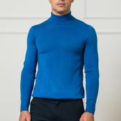 Tommy Bowe Tailoring McBryde Polo Neck Sweater, Straight Blue