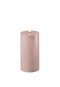 Deluxe Homeart LED Medium Narrow Pillar 7.5x15cm Unique Candle, Rose image