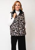 Malissa J Leopard Faux Fur Reversible Gilet, Brown image