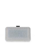 Menbur Corvus Iridescent Diamante Encrusted Mini Clutch Bag, Silver image