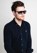 Sur Lux Men’s Silver Polarised Sunglasses, Shiny Black