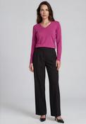 Micha V-Neckline Ribbed Top, Purple image
