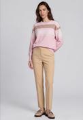 Micha Ribbed with Pattern Jumper, Cream Multi image