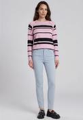 Micha Striped with Button Detail Jumper, Pink Multi image