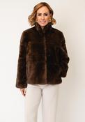 Micha Faux Fur Coat, Brown image