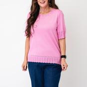 Micha Frilled Detail Top, Pink