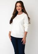 Micha Stitch with Pearl Detail Knitted Jumper, Cream image