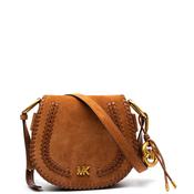 MICHAEL Michael Kors Suede Saddle Flap Messenger Bag, Tan