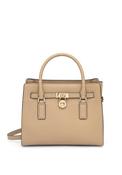 MICHAEL Michael Kors Hamilton Moderne Small Satchel Bag, Beige image