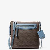MICHAEL Michael Kors Jet Set Monogram Crossbody Bag, Brown &amp; Blue image