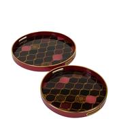 Mindy Brownes Set of 2 Haralson Trays, Red image