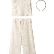 Ebita Mini Girl Lace 3 Piece Set, Cream