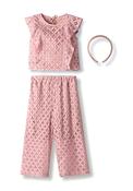 Ebita Mini Girl Lace 3 Piece Set, Pink image